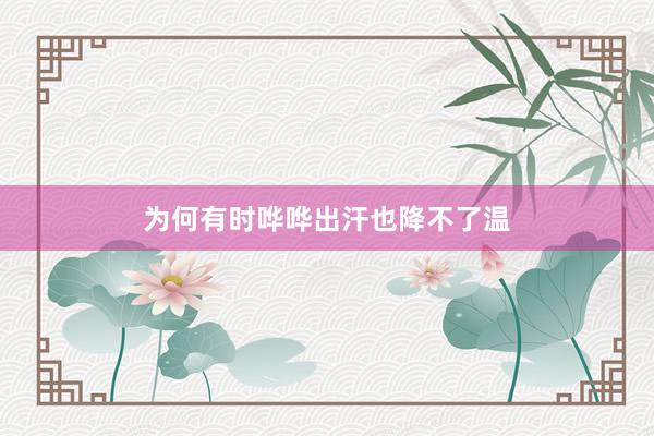 为何有时哗哗出汗也降不了温